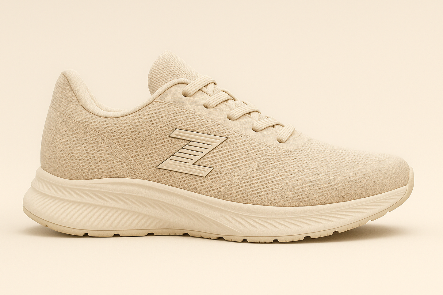 Zelo Aero Run - Minimalist Beige Trainer
